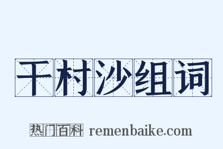 干村沙组词是什么意思的图片